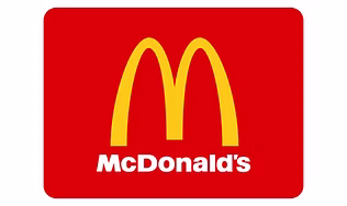 The McDonald's golden arches logo, representing the quick and familiar fast-food restaurant offering classic burgers, fries, and breakfast items.
