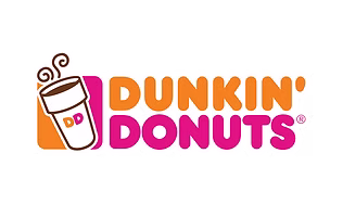 The Dunkin' Donuts logo, representing the convenient stop for quick morning fuel including coffee, donuts, and breakfast sandwiches.