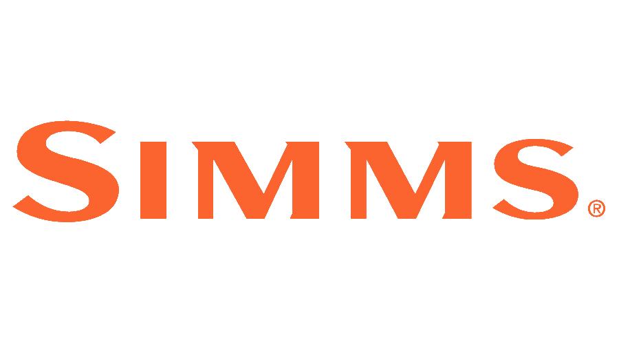 SIMMS brand logo in orange text.