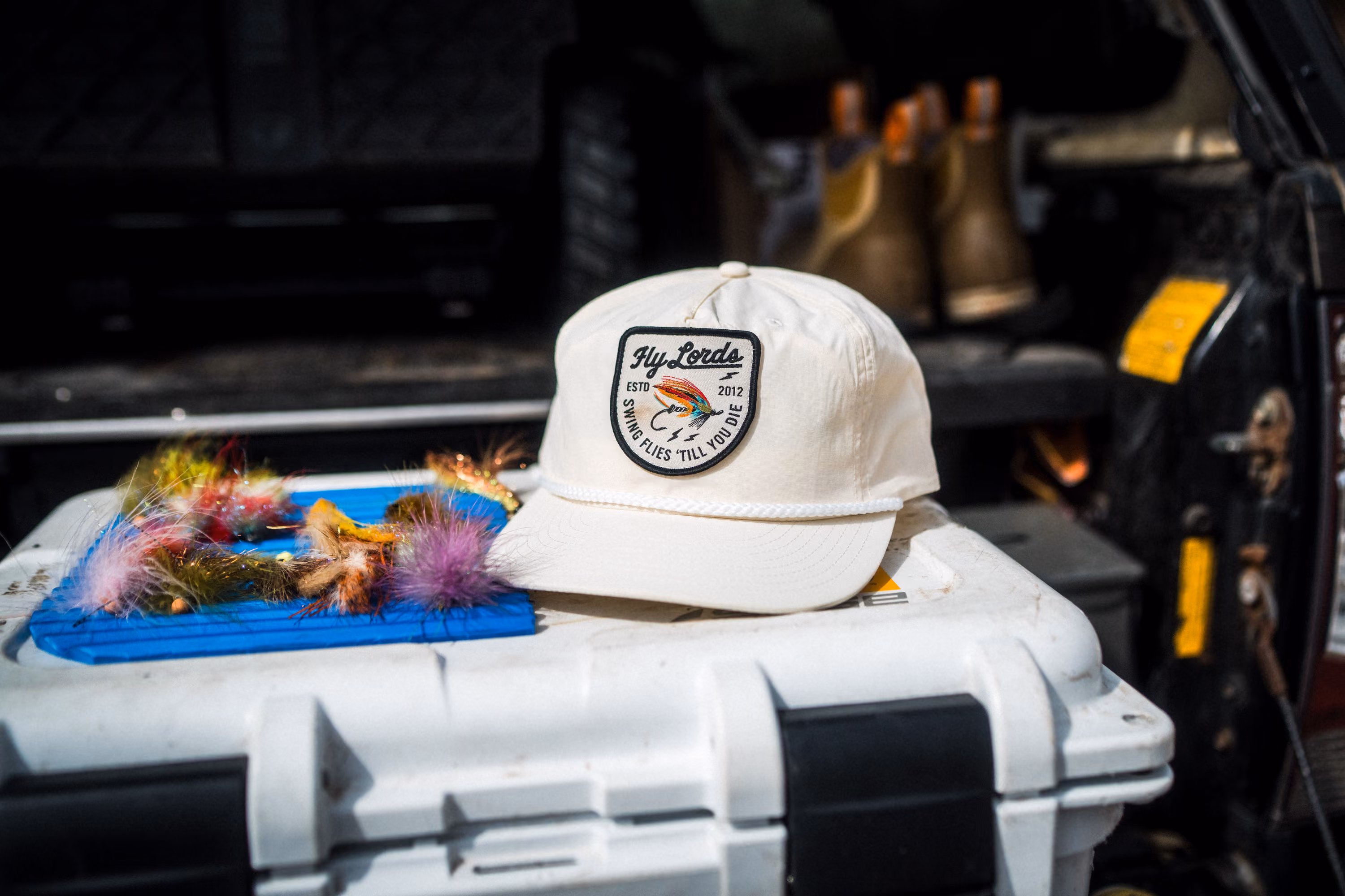 Classic White Swing Flies Hat