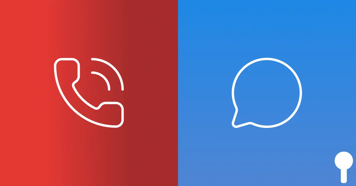 Phone call vs text message icons symbolizing energy drain for autistic adults.