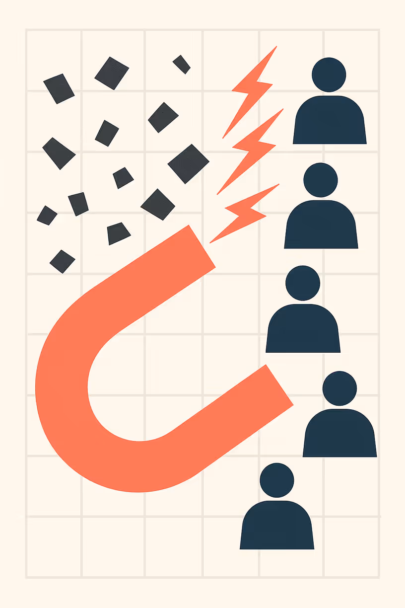 Corporate hiring process and team building illustration