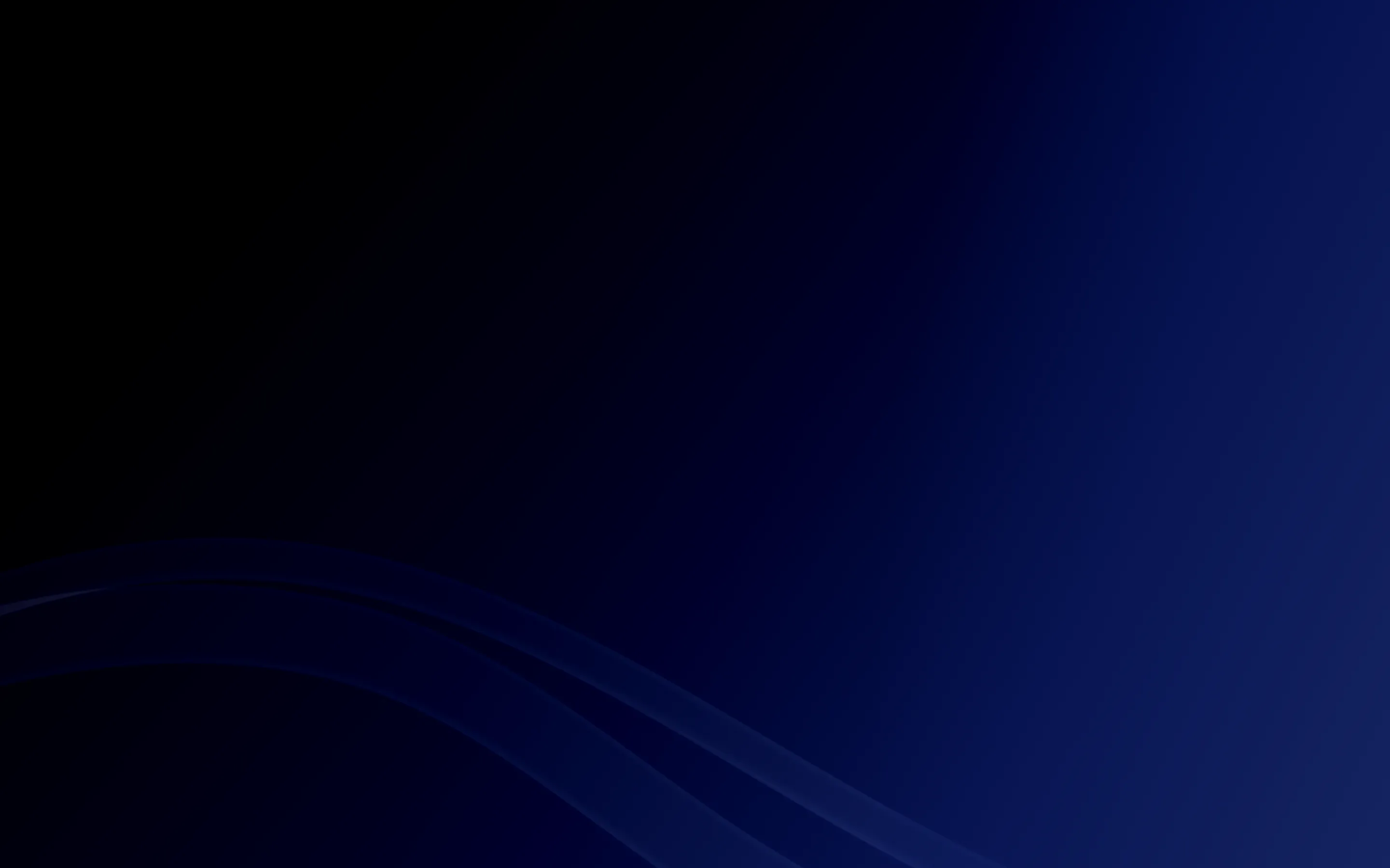 A dark blue gradient background with flowing abstract shapes for a modern design.