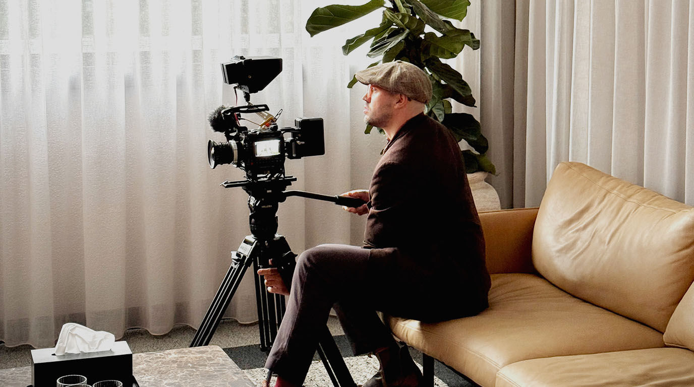 WVFRM videographer setting up an interview shoot in Melbourne