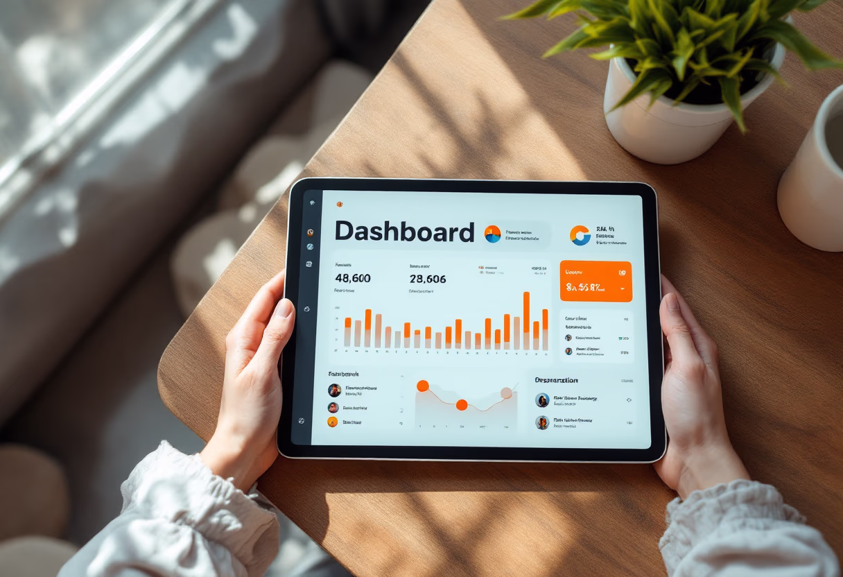 [interface] image of a dashboard interface (for a productivity tools business)