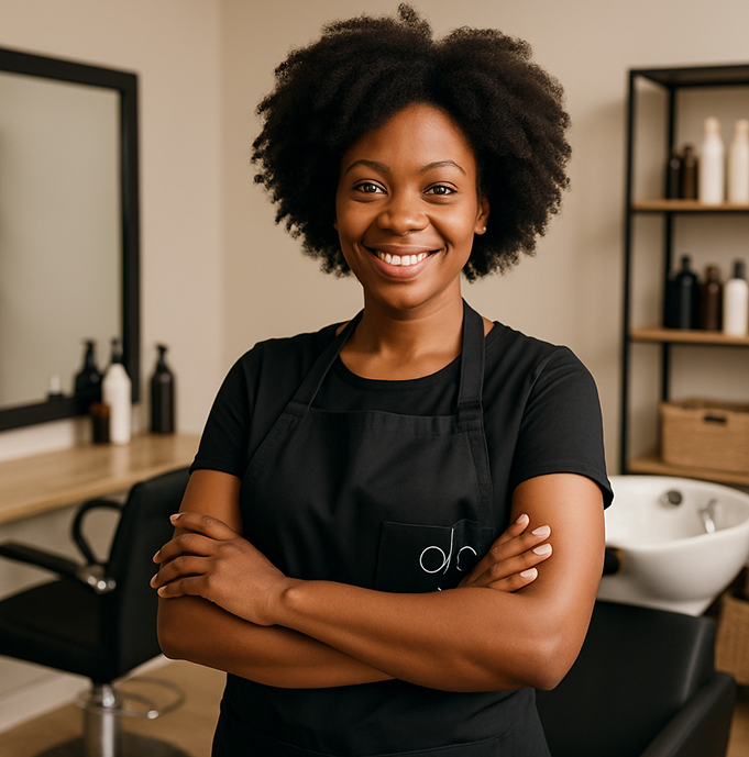 Business woman saloon owner