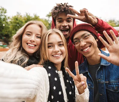happy teens being outside and active losing weight