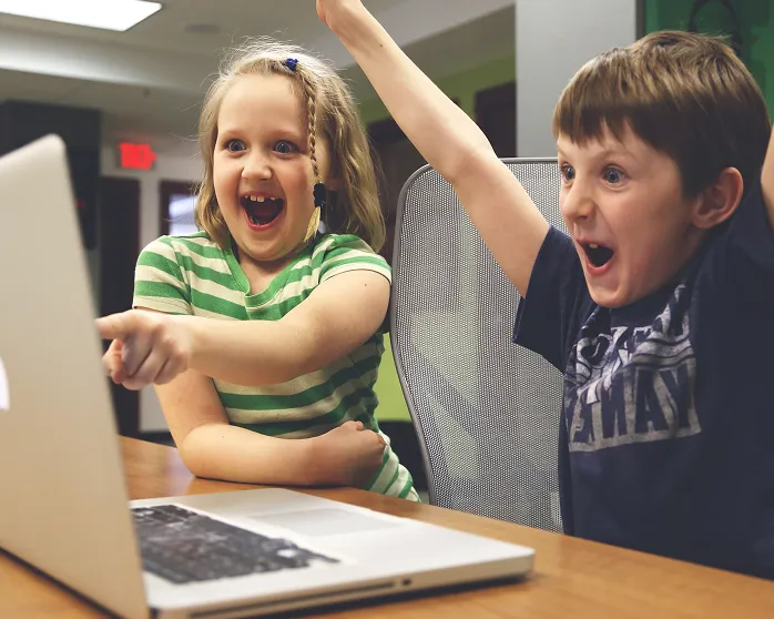 happy kids getting nutrition therapy