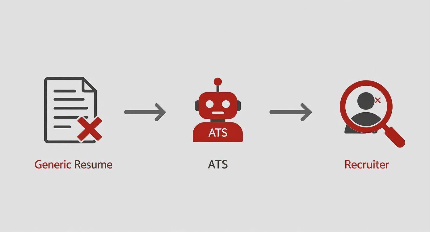 Infographic about how to tailor resume to job description