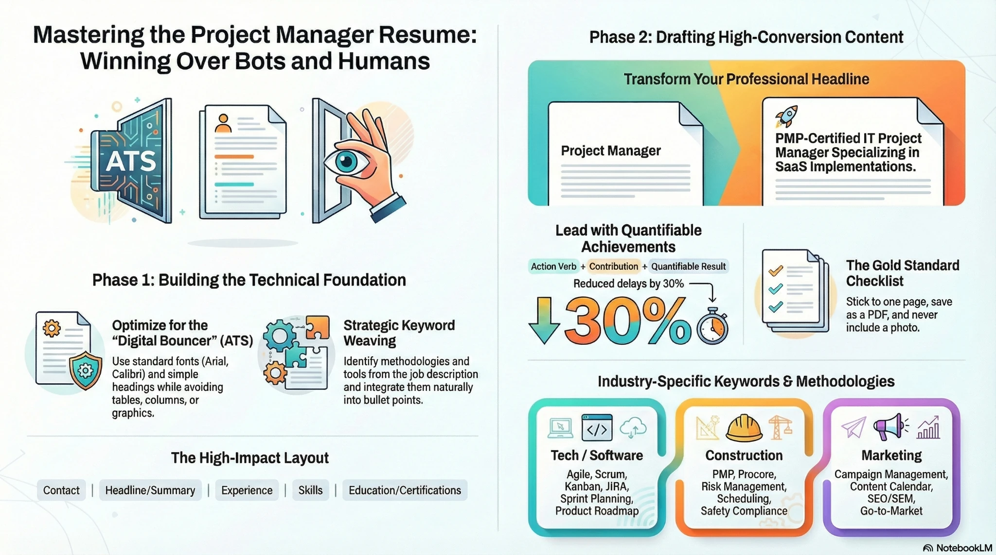 Creating a project manager resume