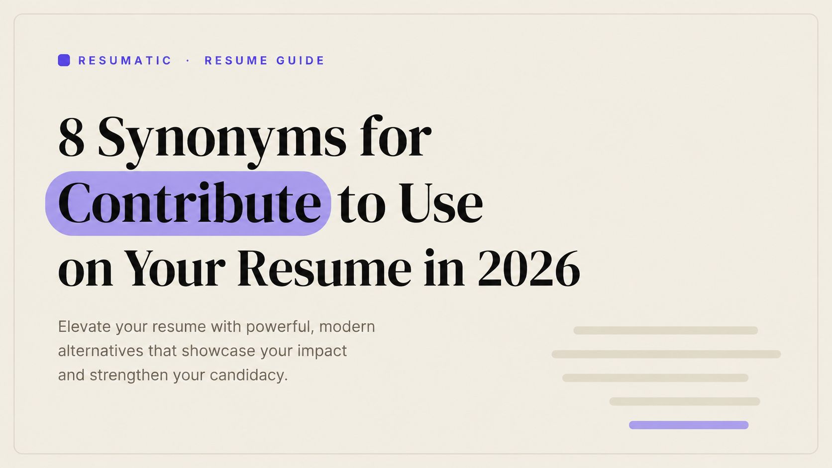 8 Synonyms for Contribute to Use on Your Resume in 2026