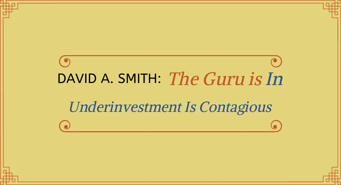 The Guru Is In: Underinvestment Is Contagious