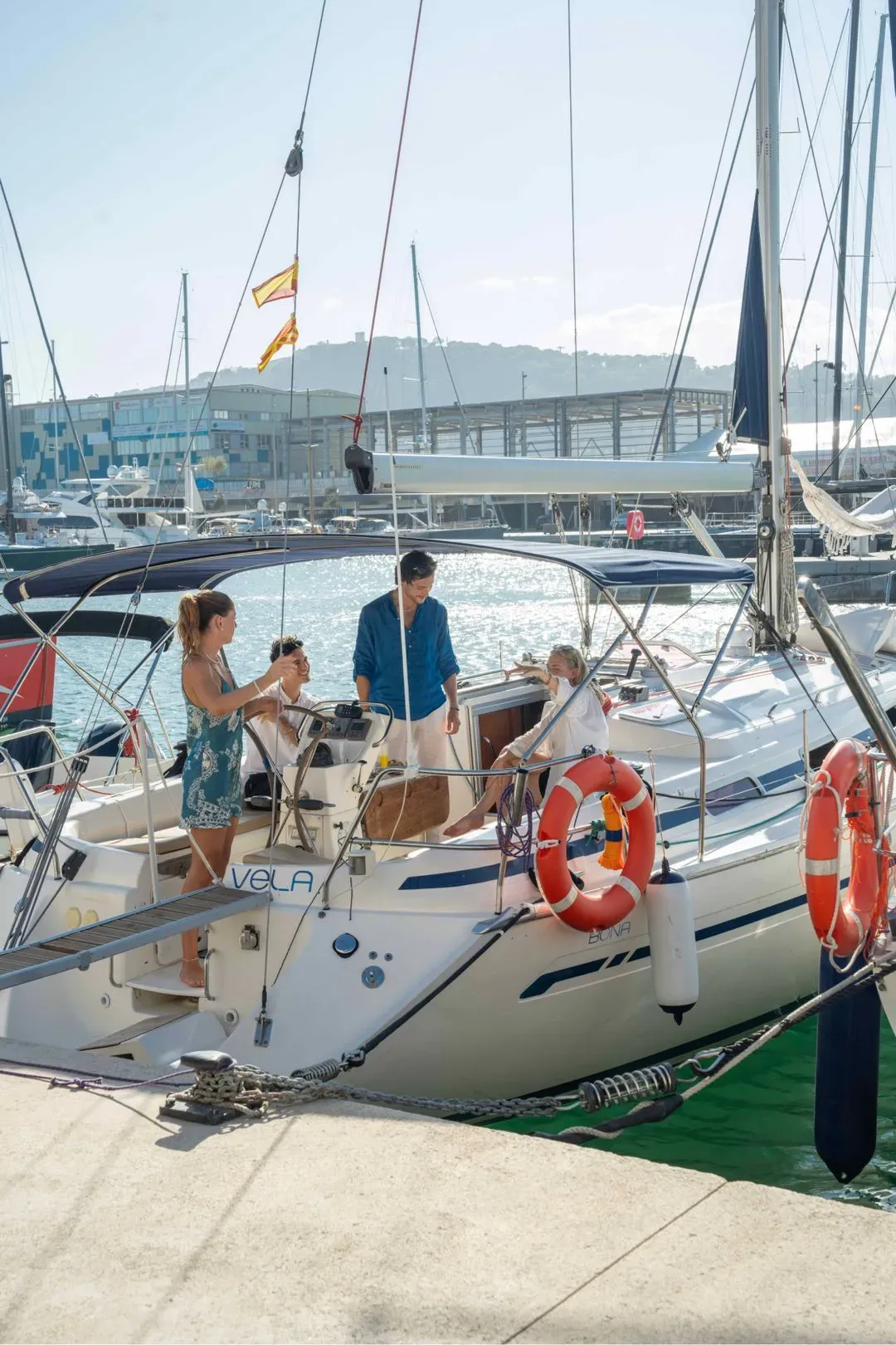 A sailboat in Port Barcelona