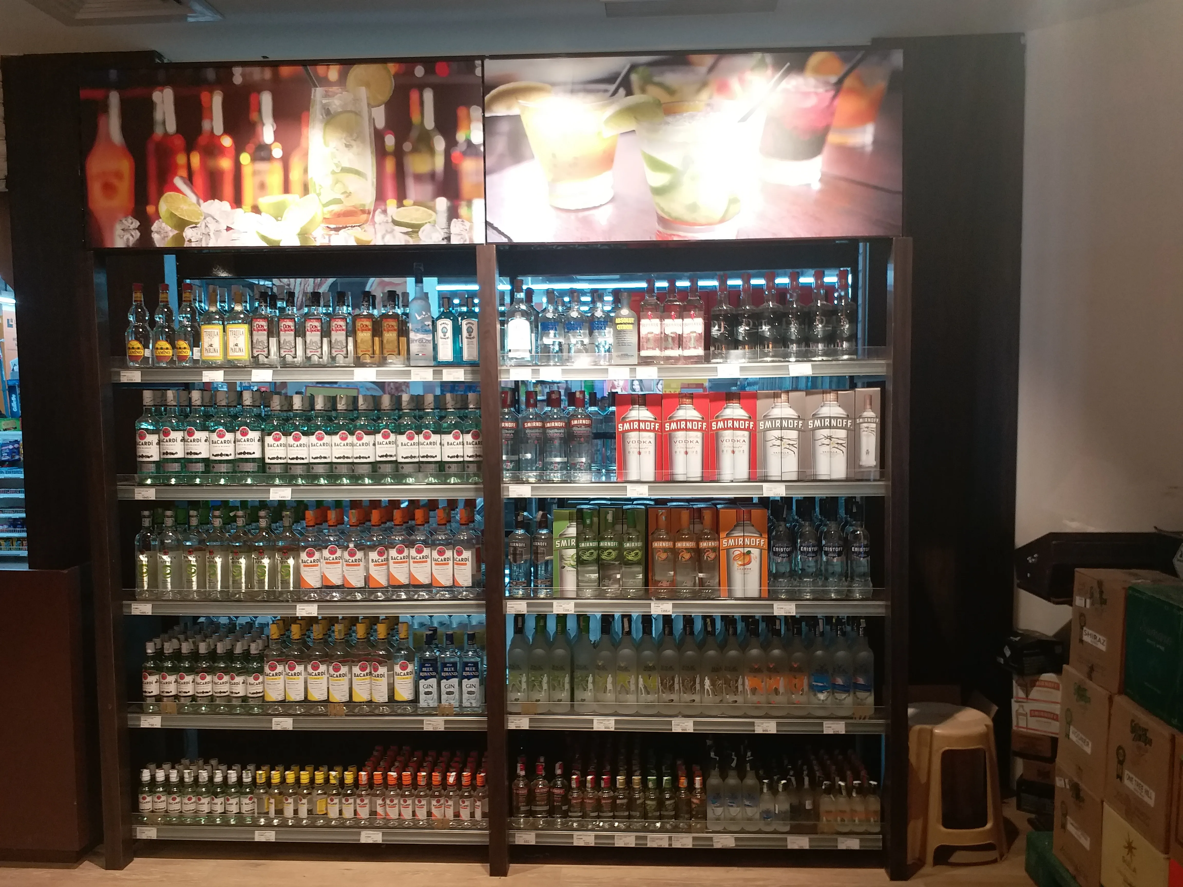 Premium Liquor Display Shelving