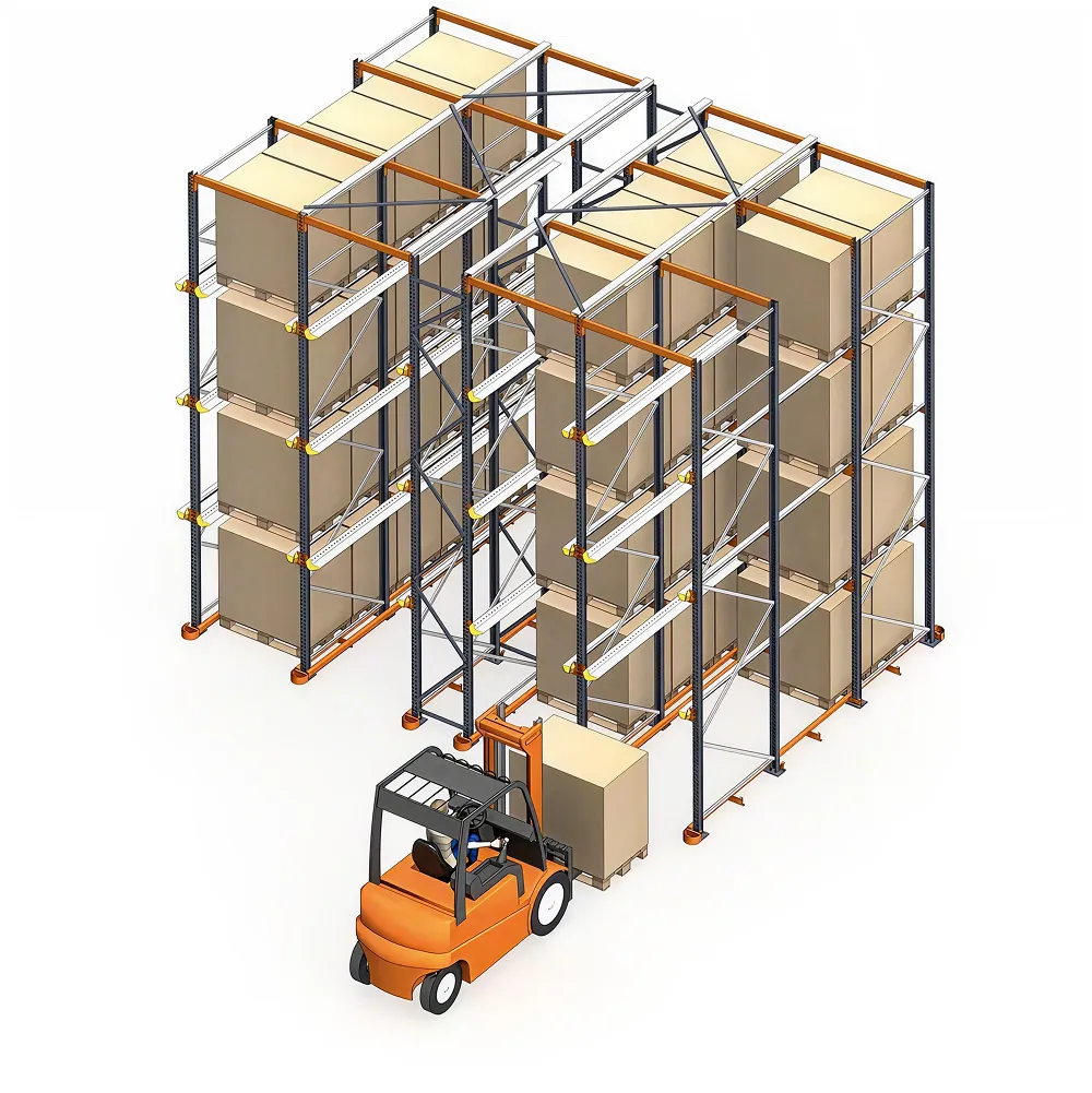 Drive-in/Drive-Through Pallet Racks for high-density storage