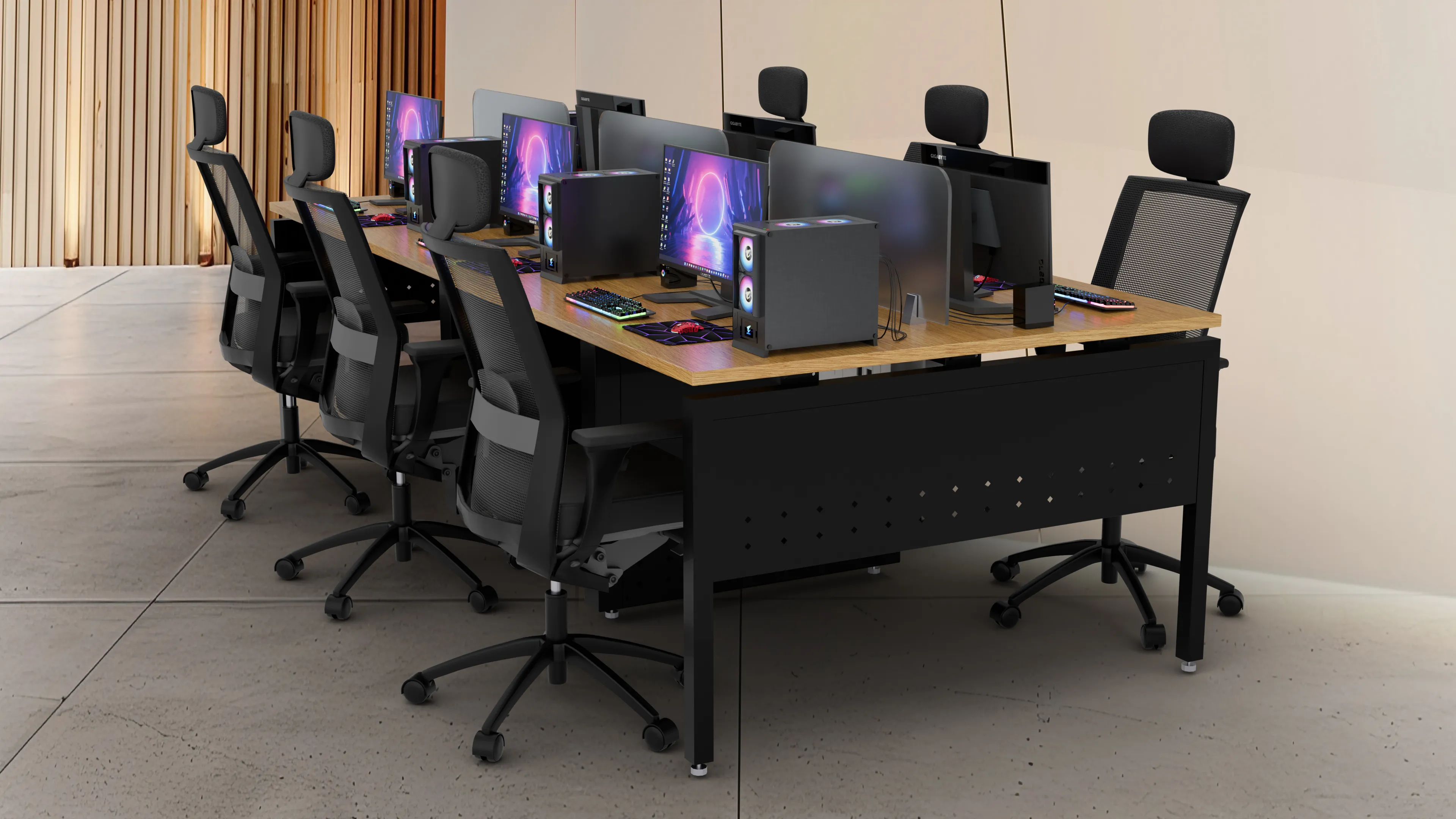 6 Seater Centre Worktable for team workstations