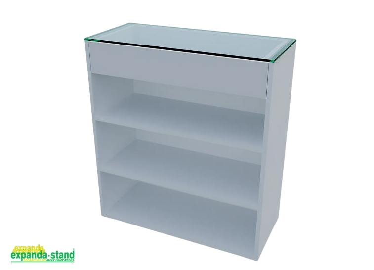 Display Counter DC02 Wooden Construction with Glass Top