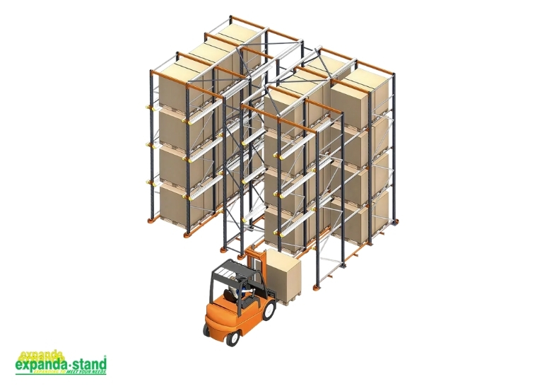 Drive-in/Drive-Through Pallet Racks for high-density storage