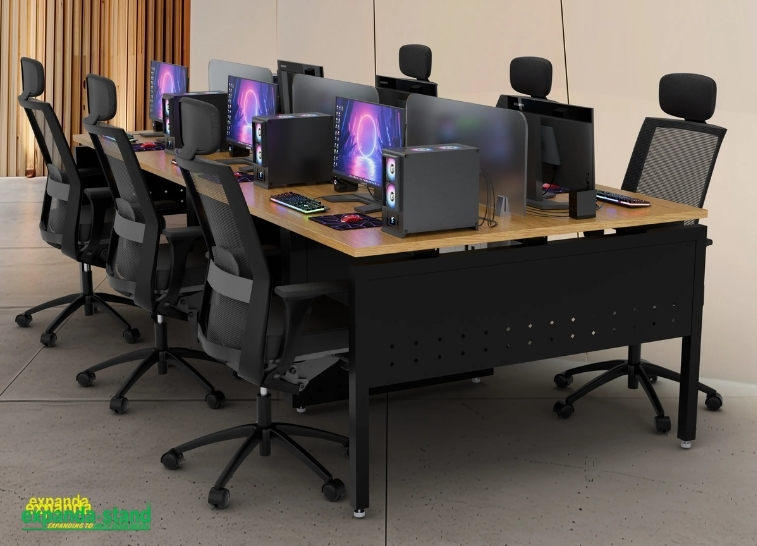6 Seater Centre Worktable for team workstations