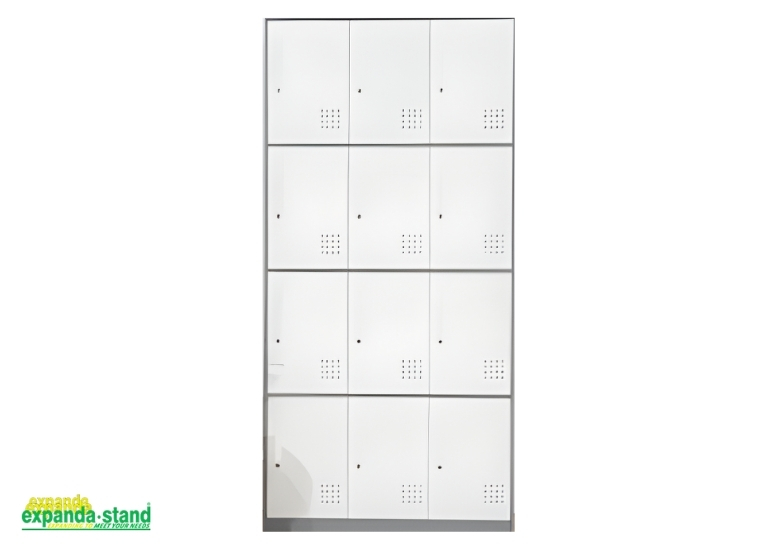 12-Door Metal Locker for Schools and Offices