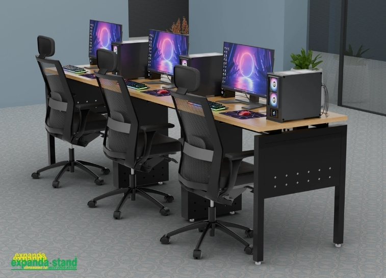 3 Seater Wall Worktable for efficient workspaces