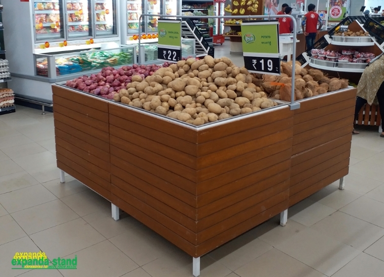 Fruits & Vegetable Heaper for Heavy Produce Display