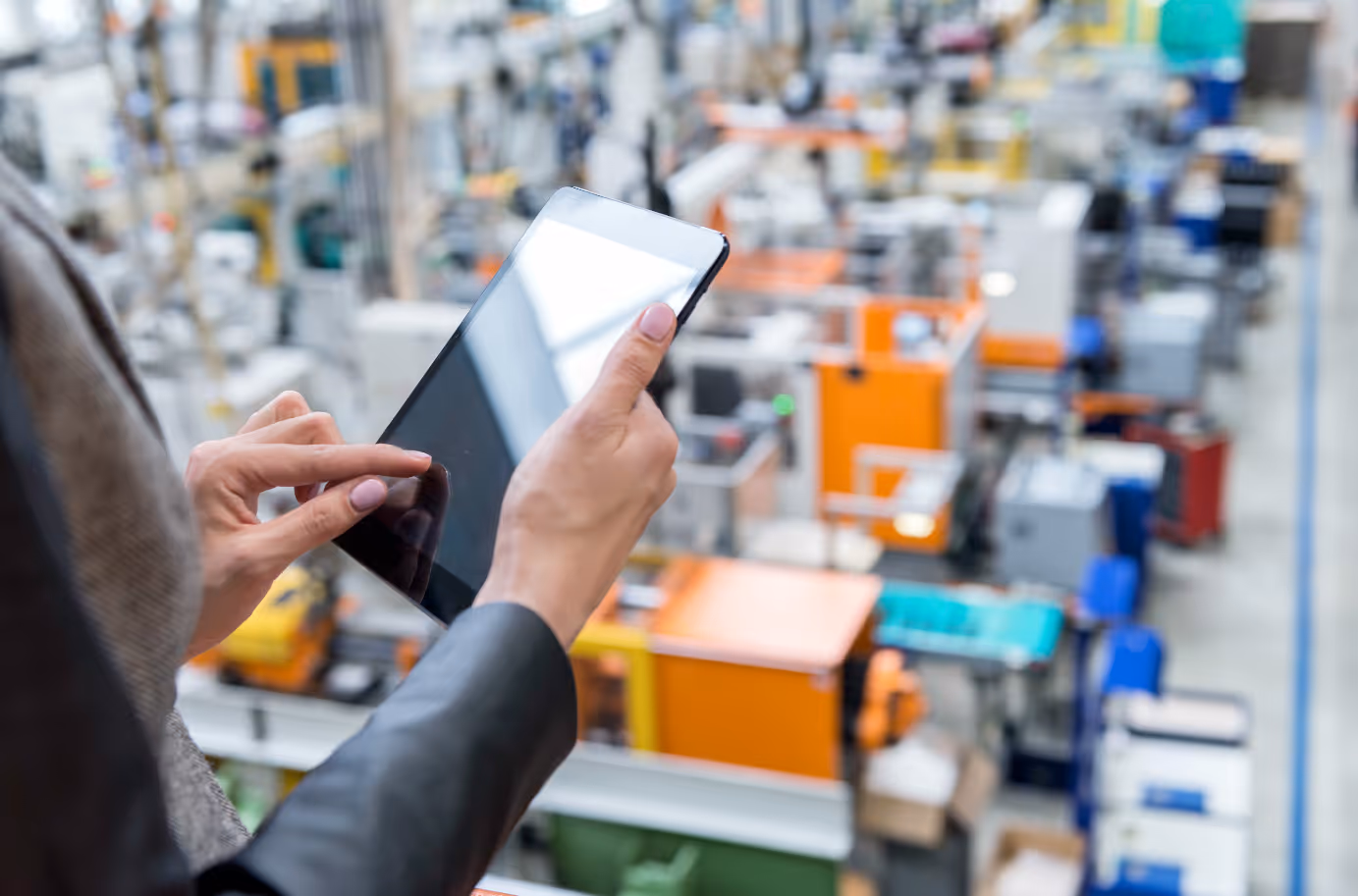 Person working on tablet