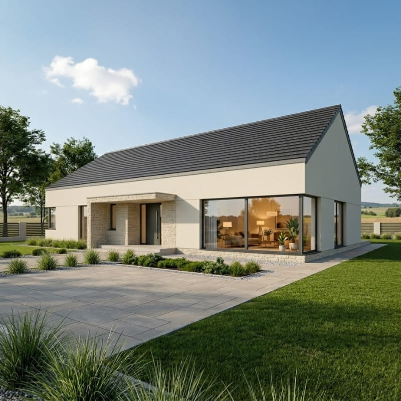 Adaptacja gotowego projektu domu parterowego - architekt Łuków