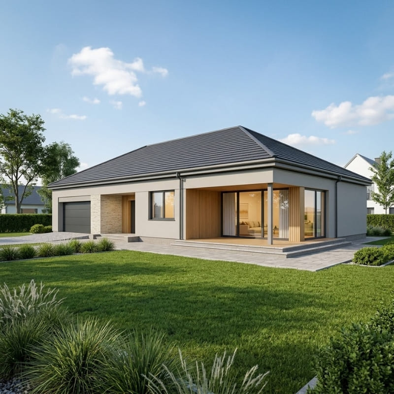 Adaptacja gotowego projektu domu parterowego - architekt Warszawa