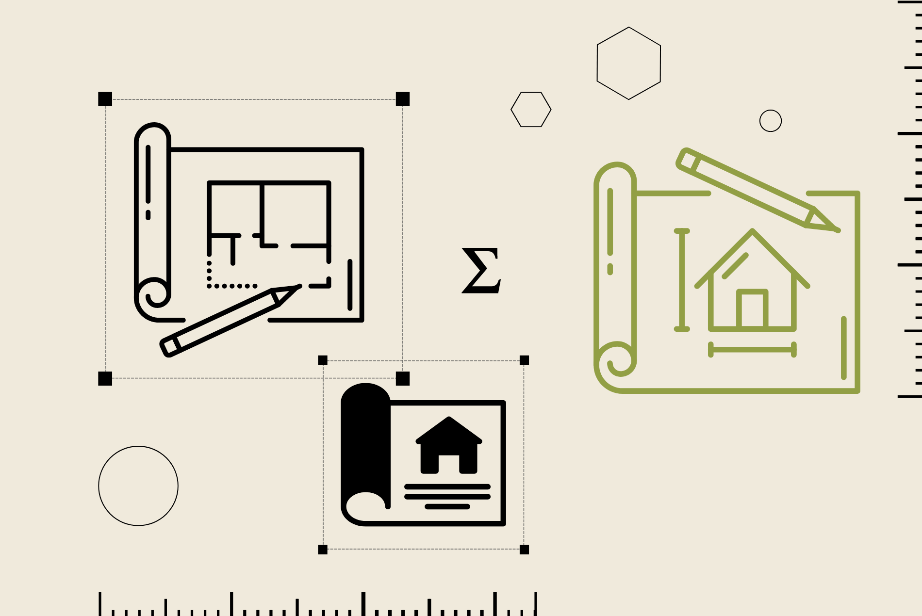 Ilustracja adaptacji projektu gotowego domu - rzuty i plany architektoniczne BRJ-Studio