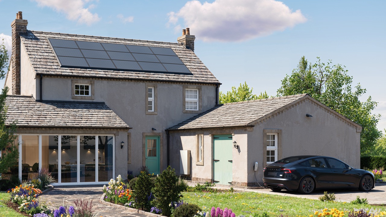 Woning met zonnepanelen op het dak; vanaf 2027 telt eigen verbruik van zonnestroom het meest