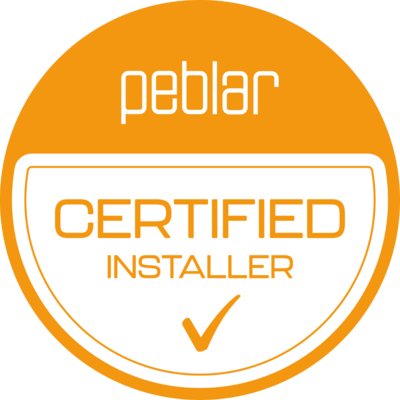 Peblar Certified Installer badge