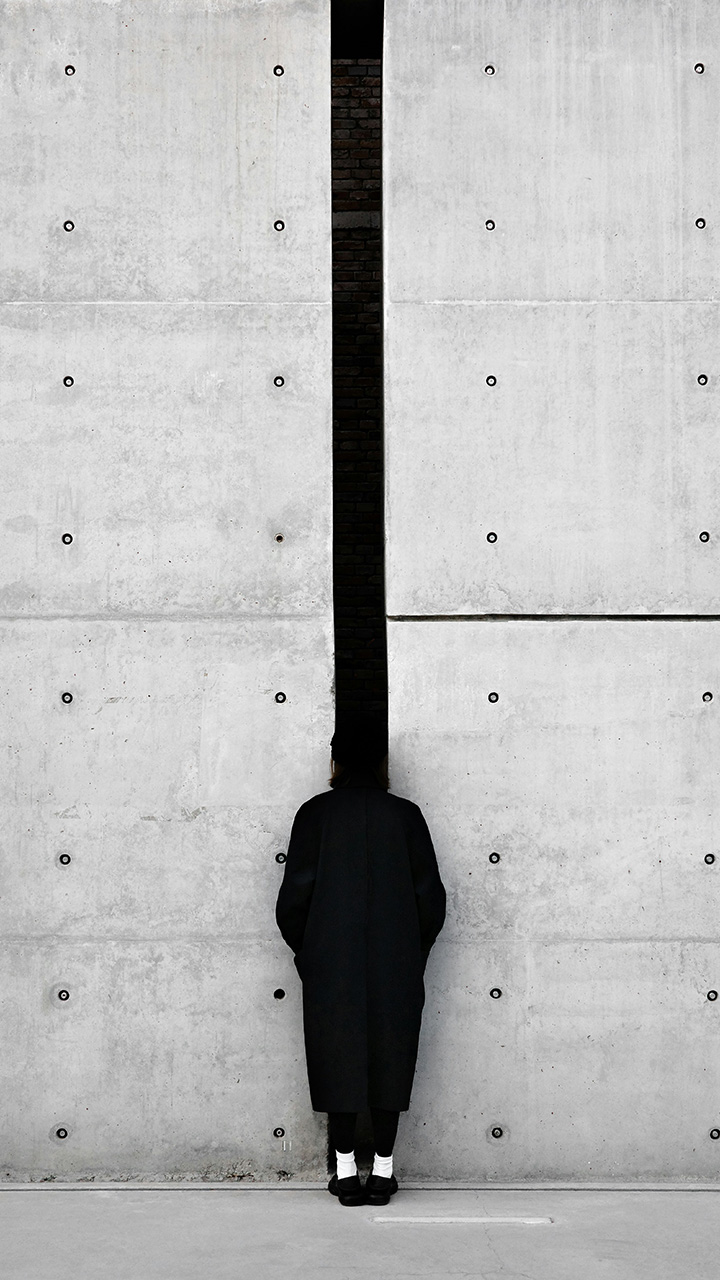 person in the middle