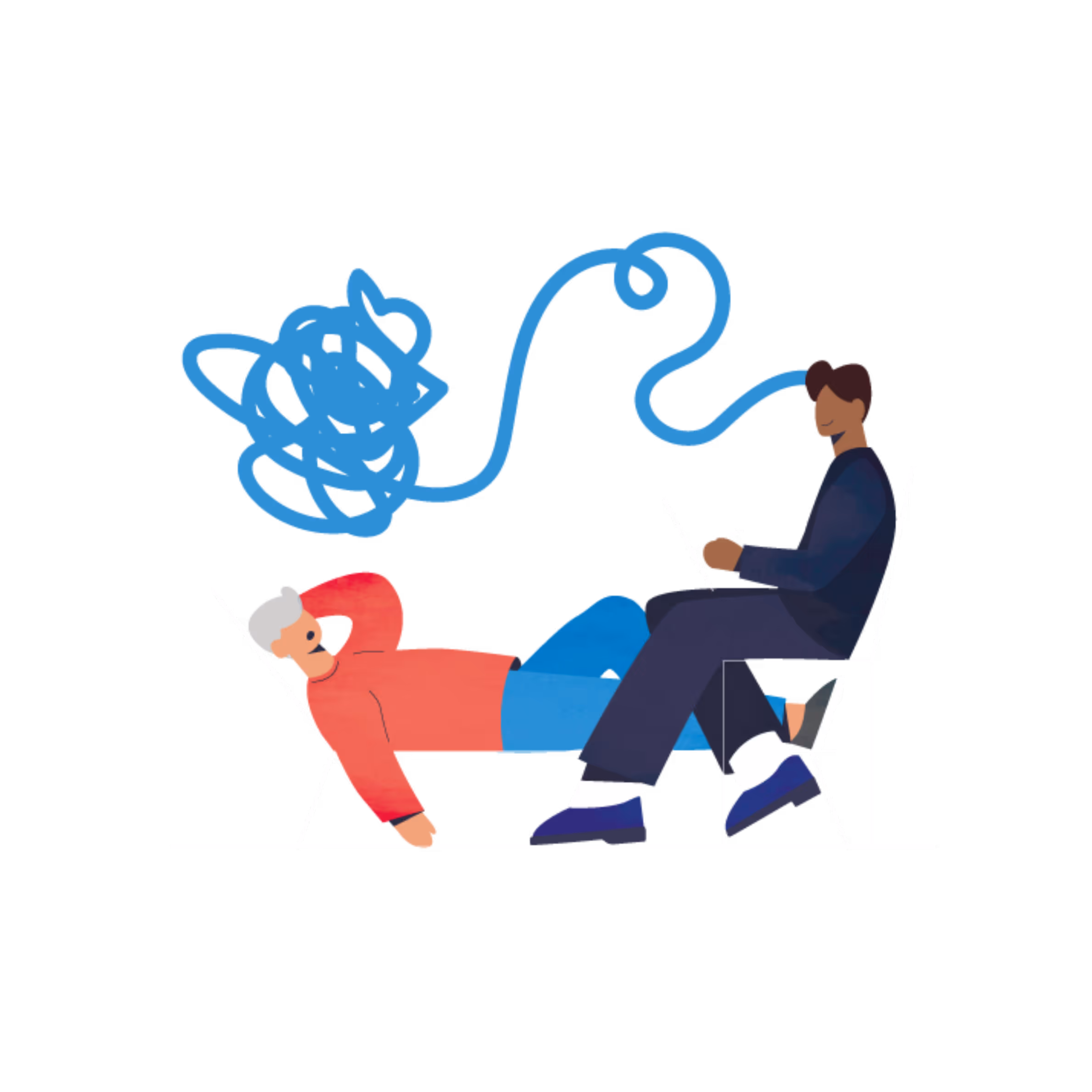 A psychologist treating a patient