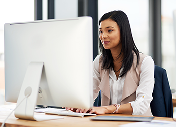 Woman at computer