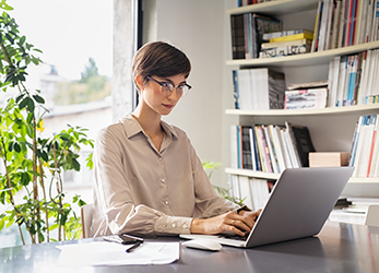 Woman on computer