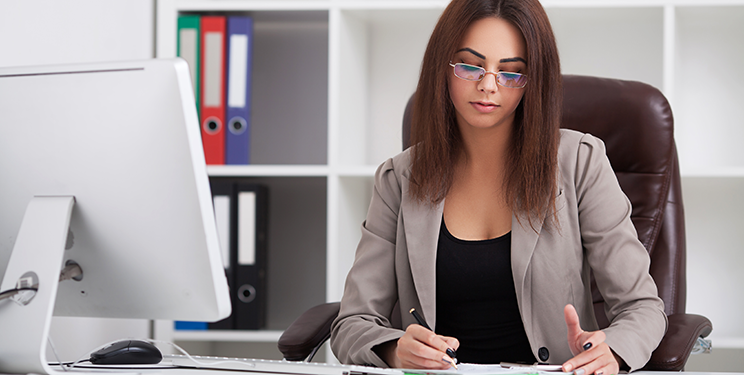 Woman working on denied claim