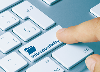 Finger pushing interoperability button