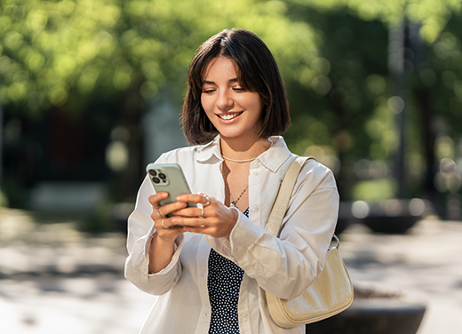 Woman getting reminder on her phone