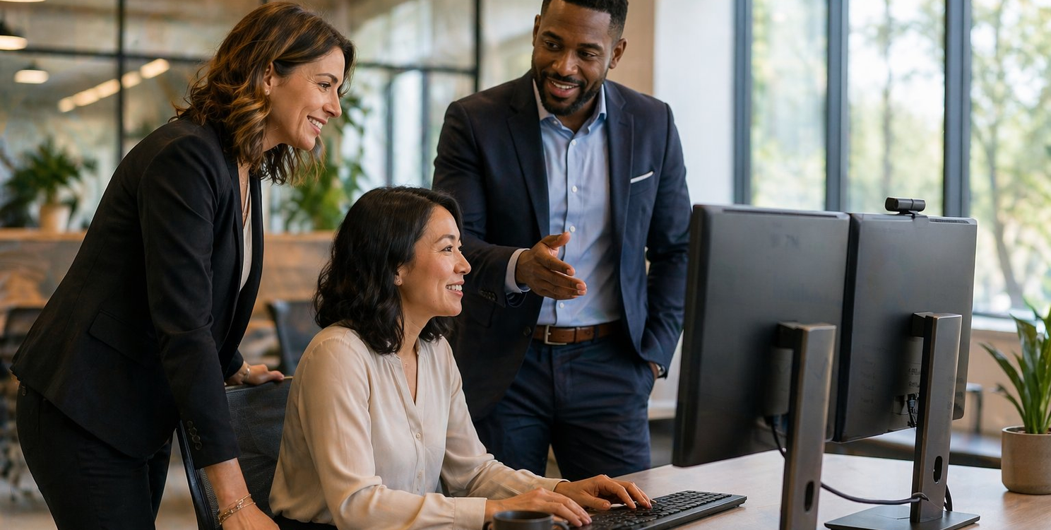 Team reviewing healthcare system