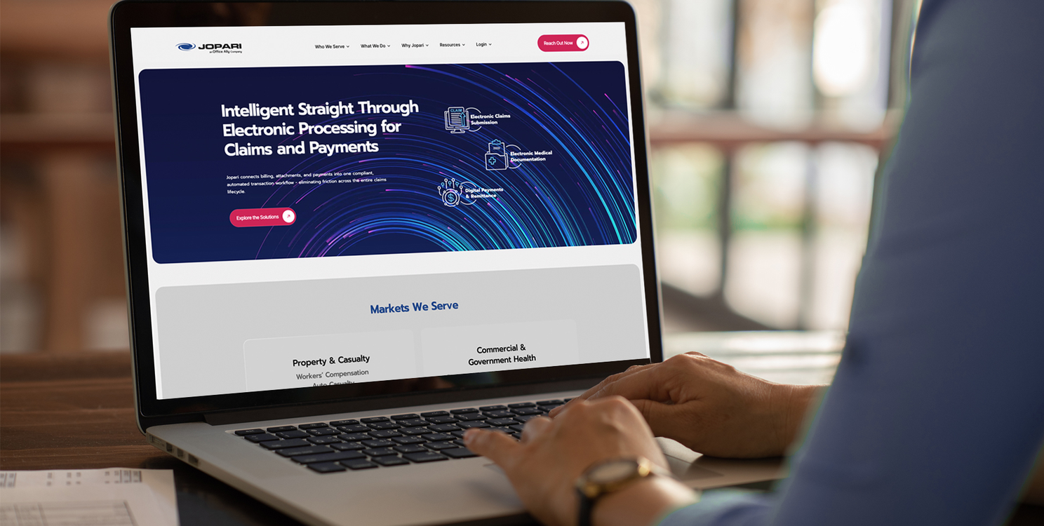 The new and improved Jopari.com is now live. The new site puts intelligent straight-through electronic processing for claims and payments front and center.