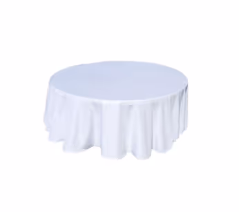 Duk kort rund vit/svart - Uthyrning