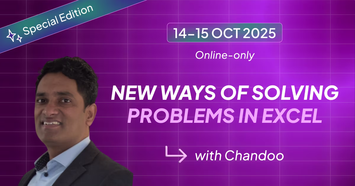 New Ways of Solving Problems in Excel