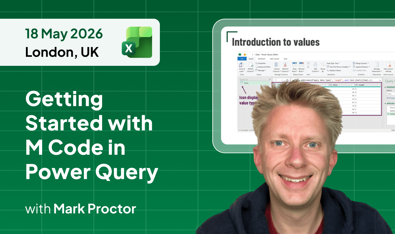 Getting started with M code in Power Query
