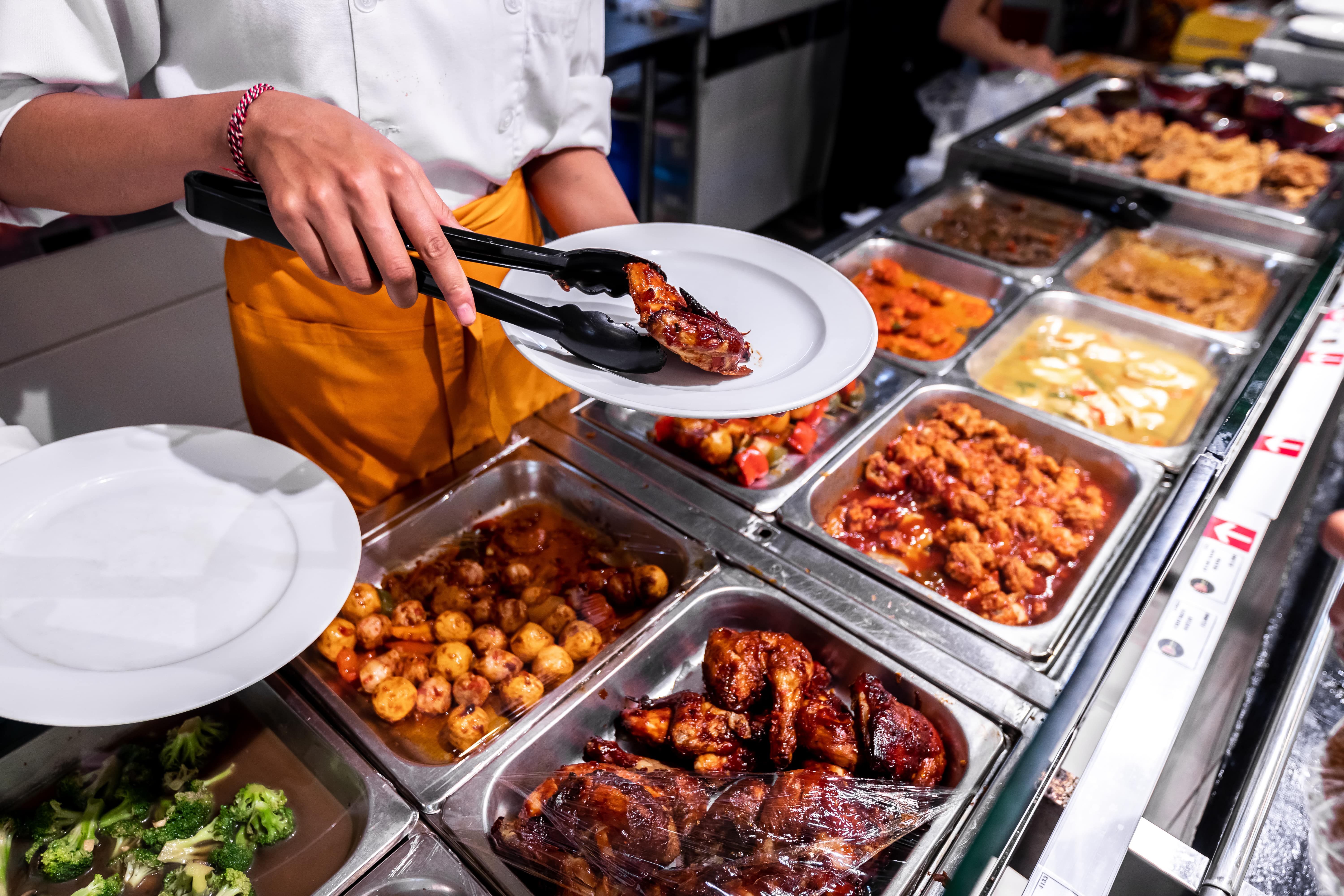 Buffet of food
