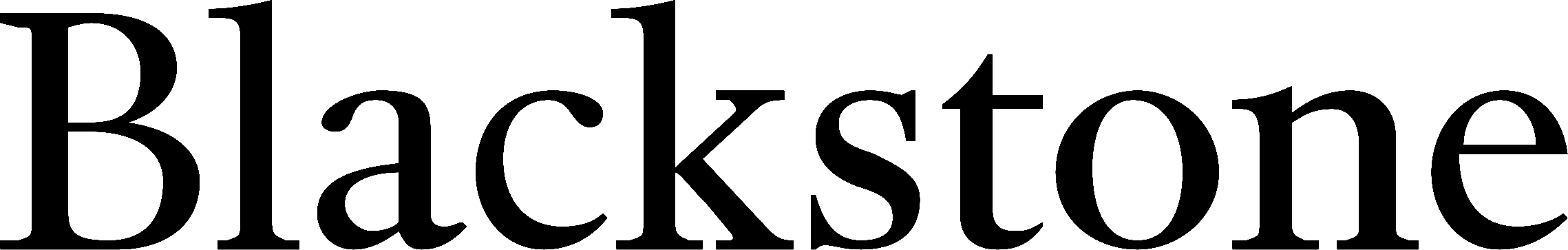 Blackstone client logo in black color with transparent background
