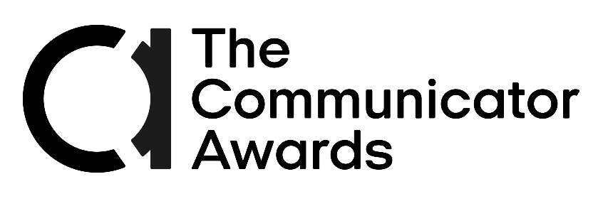 The Communicator Awards logo in black color with transparent background
