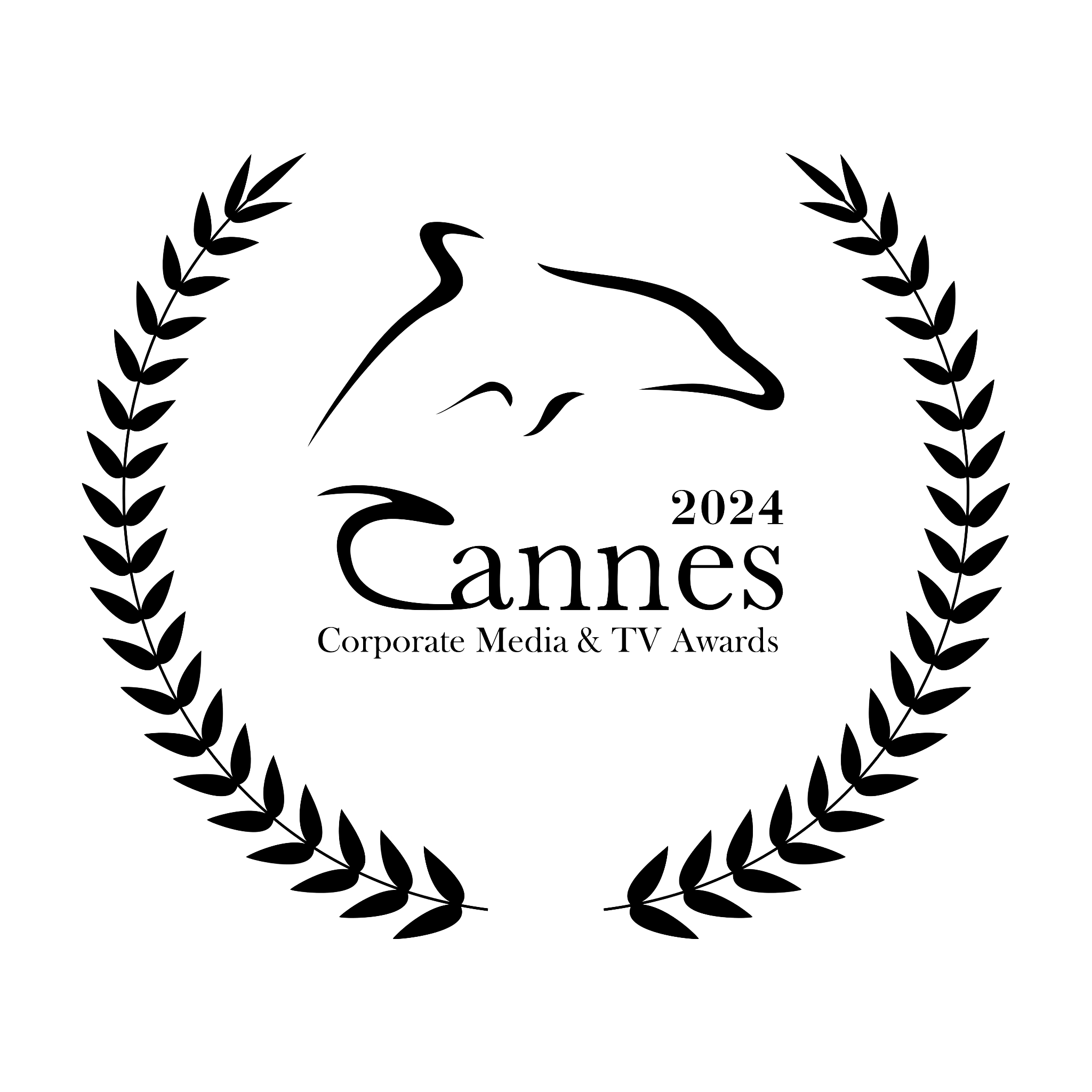 Cannes Award logo in black color with transparent background