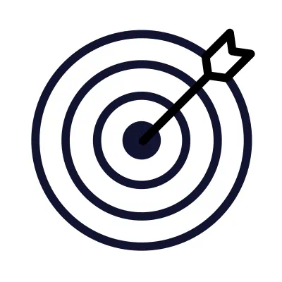 Target and impact font icon