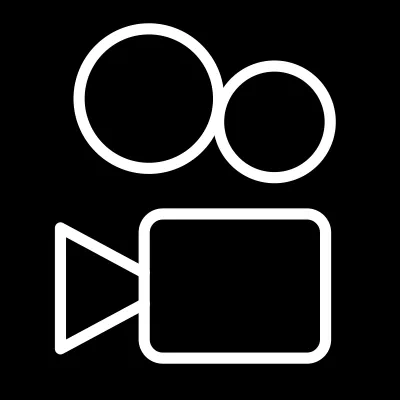 Videography and video production font icon